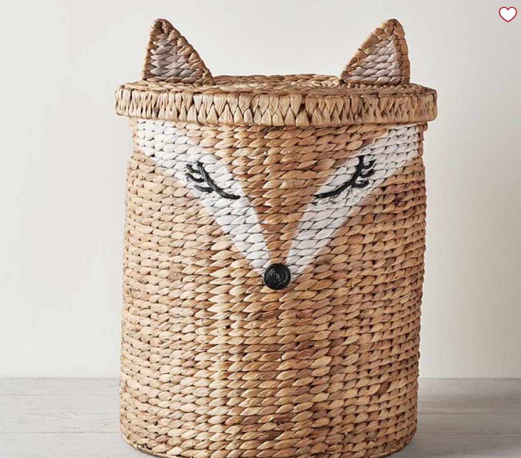 Fox Shaped Storage Basket for toys