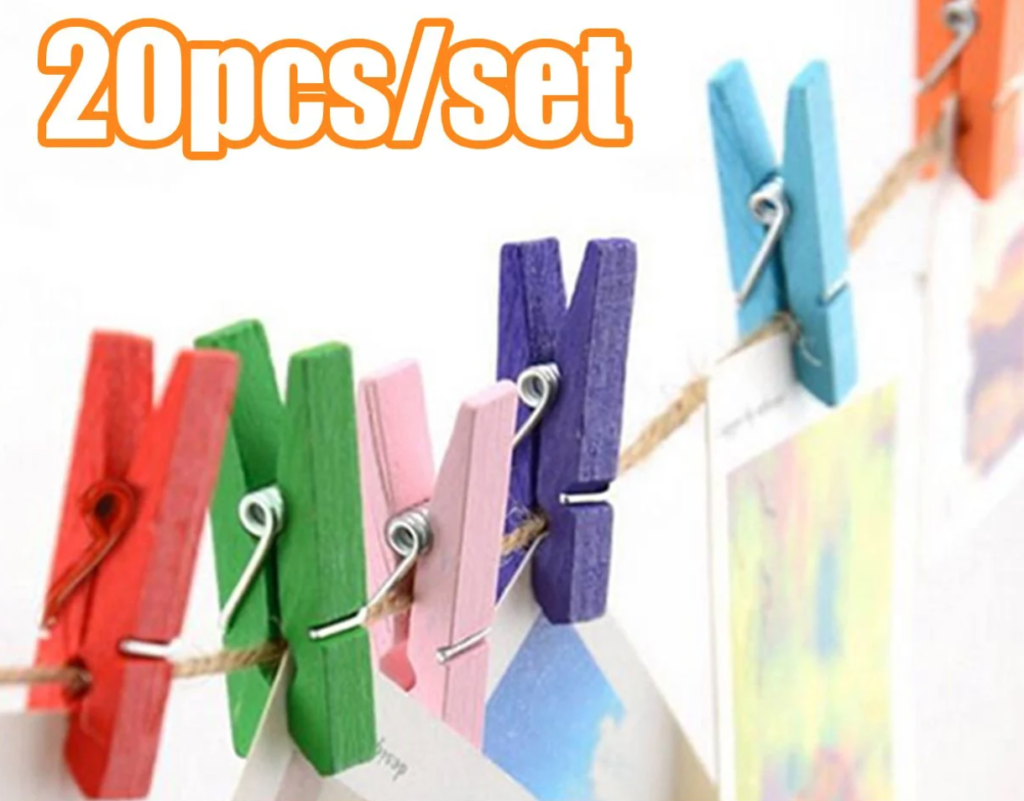 Decorative clothespins for bedroom