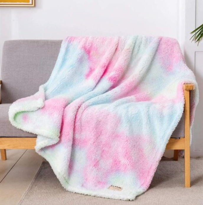 Sherpa Throw Blanket Cozy Fluffy  for girls